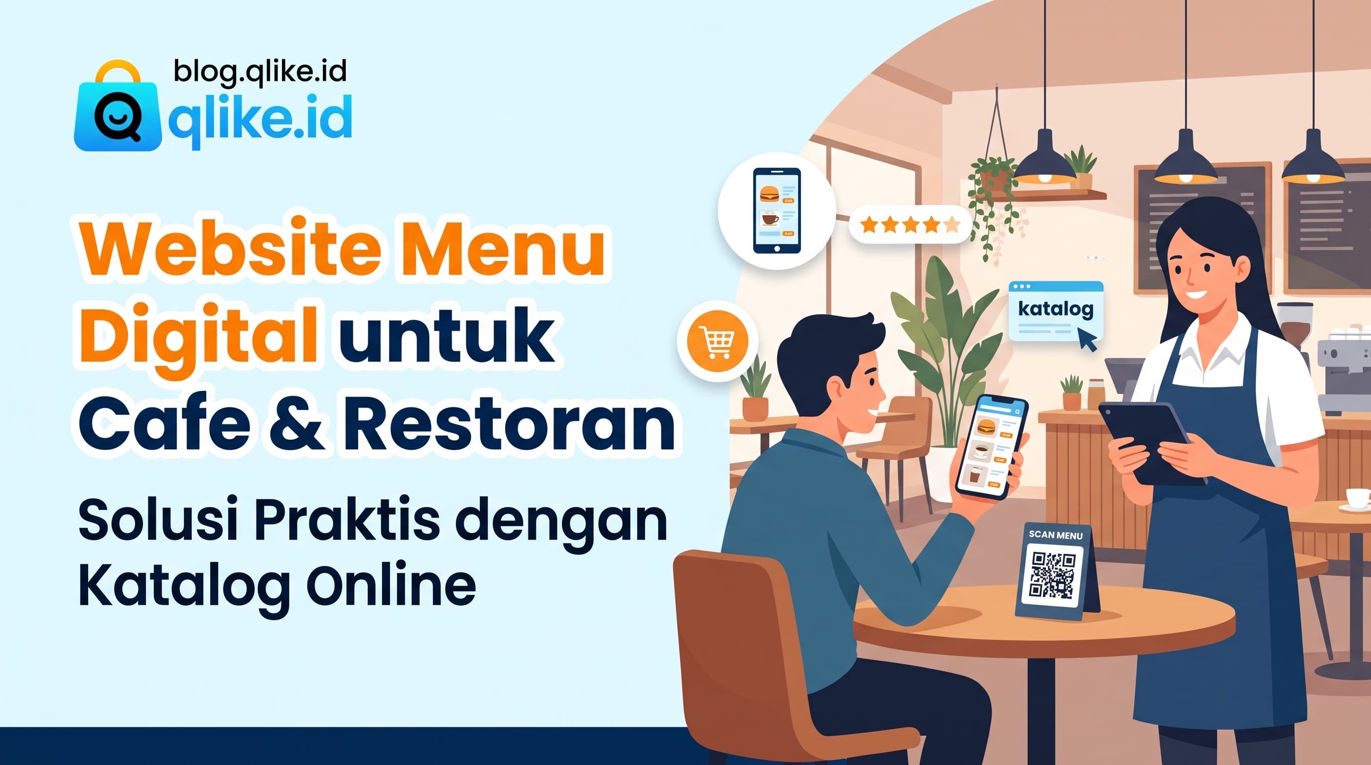 Website menu digital untuk cafe dan restoran